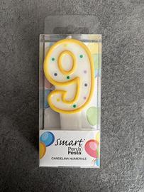 Candelina Compleanno 9 anni Torta Festa