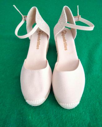 espadrillas originali con zeppa nuove 