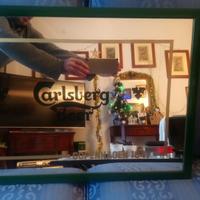 Insegna vintage quadro a specchio CARLSBERG BEER