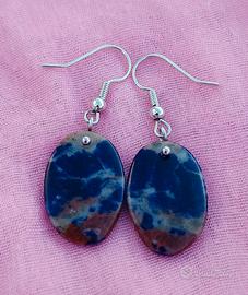 Coppia Orecchini Pietra Naturale Sodalite