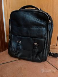 Zaino uomo in pelle colore nero marca montini