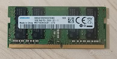 RAM Samsung 16GB DDR4 2666MHz SODIMM per notebook