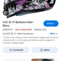 Casco da donna HJC IS-17 Barbwire Noir-Blanc