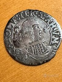 Raro Reale in Argento 1694 -CA-variante di busto