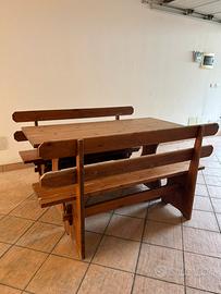 Tavolo da giardino con panche