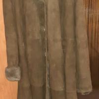 Cappotto da donna lungo Montone vera pelle vintage