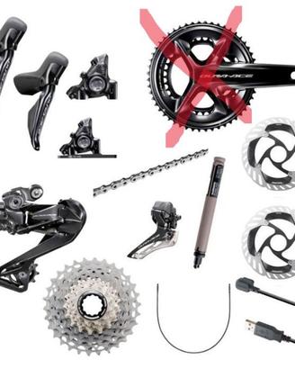 GRUPPO SHIMANO DURA-ACE 12V DI2 SENZA GUARNITURA