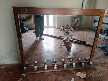 Specchio Vintage "Hollywood" con Cornice