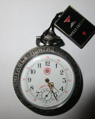 OROLOGIO A CIPOLLA vintage PERSEO A TEMA FERROVIAR
