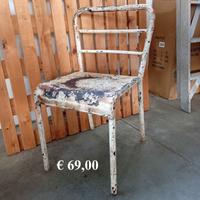 Sedia da ambulatorio Vintage lucidata Shabby Chic