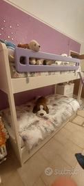 Splendido Letto a Castello Triplo Bianco e Glicine