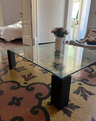 Tavolino vetro design anni ’80 - 120×120 cm