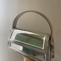 Borsa Zara argento effetto specchio