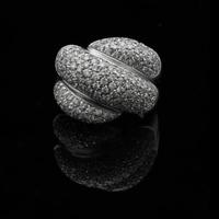 ANELLO INTRECCIO D'AMORE ORO 18KT PAVE' DIAMANTI