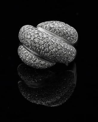 ANELLO INTRECCIO D'AMORE ORO 18KT PAVE' DIAMANTI