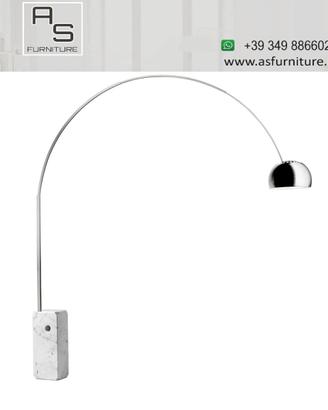Lampada ad arco tipo flos base in marmo