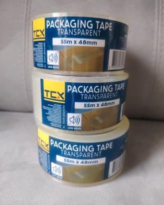 set 3 rotoli nastro adesivo per impallaggio