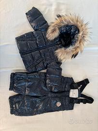 Completo invernale piumino Moncler neonato 3-6 mes