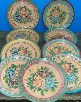 Piatti terracotta Vietri dipinti a mano n.9