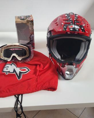 Casco cross AMX + maschera
