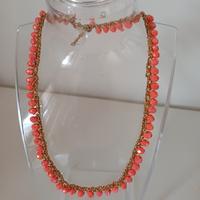 Collana artigianale rosa corallo