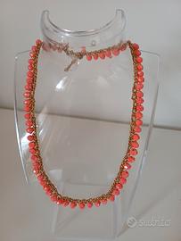 Collana artigianale rosa corallo