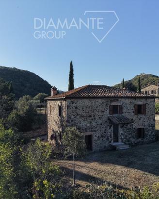 Casale in pietra con annesso e giardino