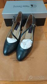 scarpe da ballo il pelle nera tg39 Happy Dancing 