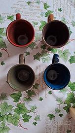 Set 4 tazzine da caffè colori vari