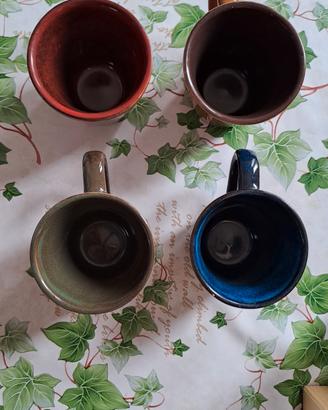 Set 4 tazzine da caffè colori vari