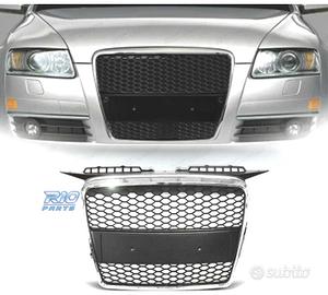 GRIGLIA AUDI A3 8P 05-08 LOOK RS CROMATO NERO