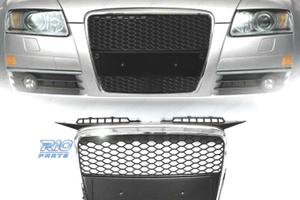 GRIGLIA AUDI A3 8P 05-08 LOOK RS CROMATO NERO
