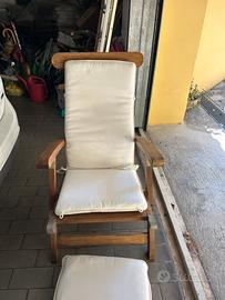 Coppia di lettini da giardino