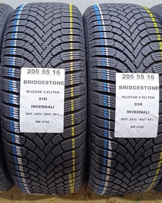 4 GOMME 205 55 16 BRIDGESTONE 2024 INV RIF4756