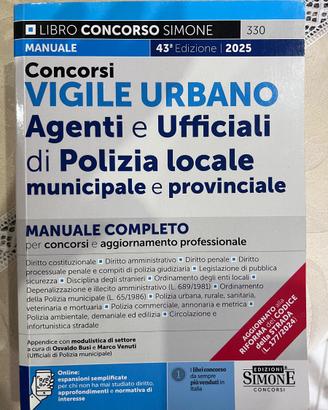 Manuale polizia locale edizioni Simone