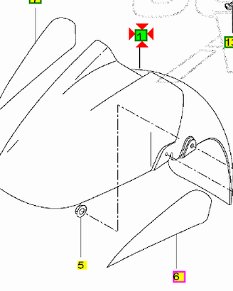 -Parafango ant Yamaha XC Versity 300 5SEF151100P5