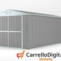 Box garage auto in Acciaio 327x611cm grigio chiaro