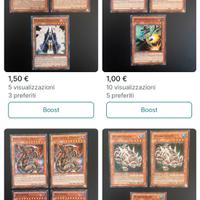 Carte varie yugioh ( prezzi in foto )