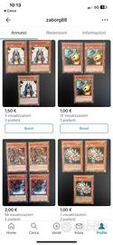 Carte varie yugioh ( prezzi in foto )