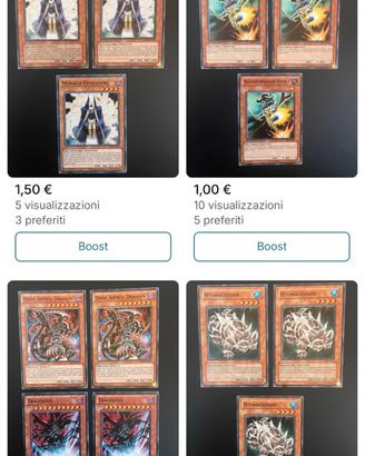 Carte varie yugioh ( prezzi in foto )