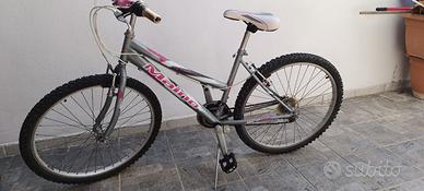 Mountain bike Maino grigia e fucsia
