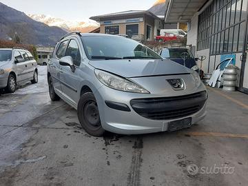 Ricambi Peugeot 207 SW 2010 grigia 1400cc benzina