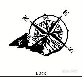 Adesivo rosa venti bussola   camper jeep caravan 