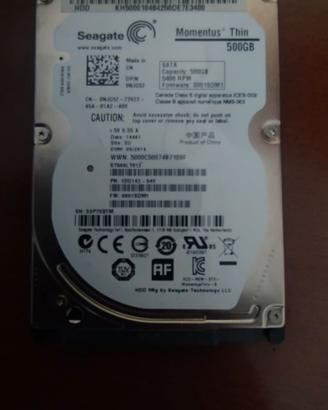 Lotto 4 Hard Disk 2.5" SATA 500GB Seagate Momentus