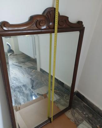 Specchio con cornice legno
