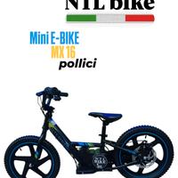 BICI ELETTRICA bimbi Senza Pedali NTLBIKE MX16 Blu
