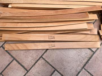 Letto matrimoniale con rete in doghe