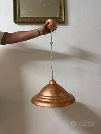 Lampadario effetto rame