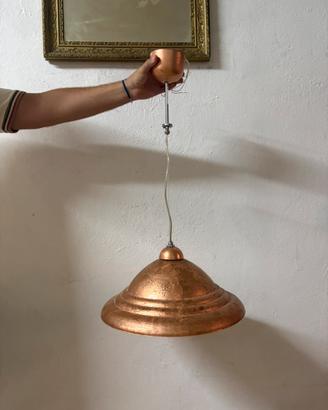 Lampadario effetto rame