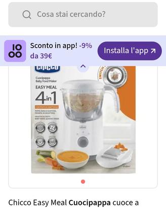 vaporiera e per fare omogeneizzati chicco